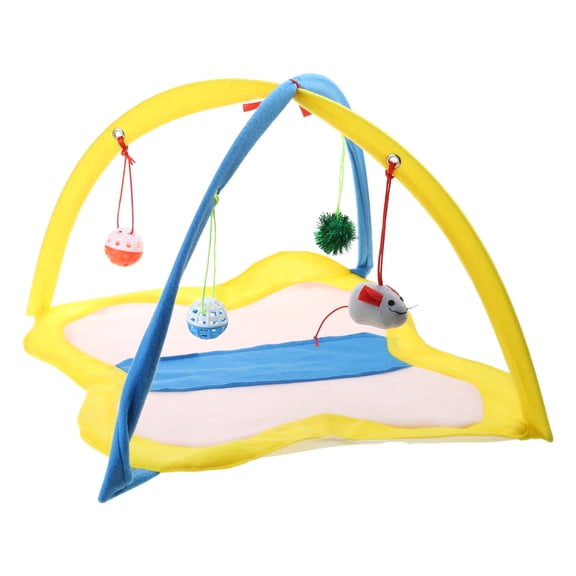 Foldable Cats Tent with Color Bells Play Chaseing Hide Tent Indoor for Game Exercising Hideing Training Toy