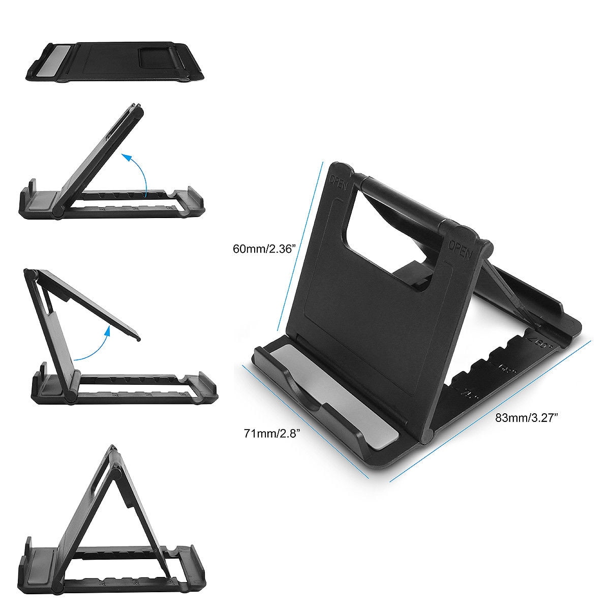 2 Pack Universal Foldable Desk Cell Phone Holder Mount Stand for Samsung  iPhone