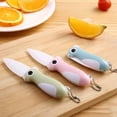 thumbnail image 1 of Foldable Ceramic Paring Knife with Sheath, Portable Travel Fruit & Vegetable Knife for Camping, Picnics and Kitchen Prep, 1 of 6