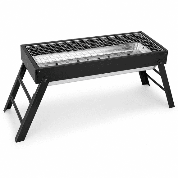 Foldable Stainless Steel BBQ Grill – Portable, Easy Setup for Camping, Picnic, Outdoor Party, and Backyard