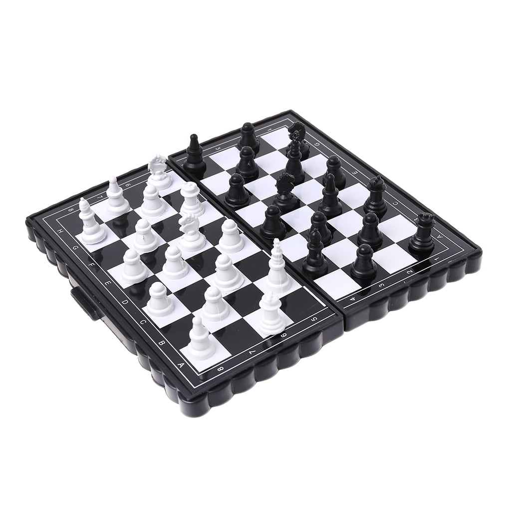 Foldable Chess Board Mini Size Chess Set Travel Portable