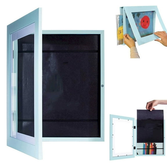 Foldable Children'S Picture Frame Sky Blue - Kids Visual Schedule Calendar 2 In 1 Daily Chore Routine with 70 Cards Learning Materials Kids Visual Behavioral Tool - 1 Flip-Top Children'S Picture Frame