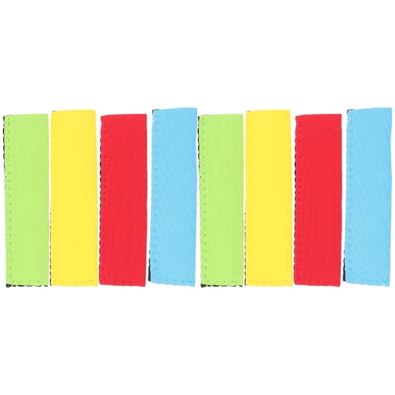 Homoyoyo Reusable Thermal Insulation Sleeves, Rubber, Assorted Colors, 8 Pieces for Cold Treats