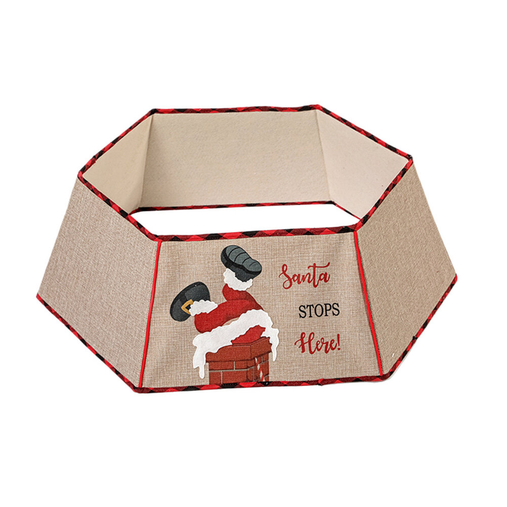 Foldable Christmas Tree Apron Linen Christmas Tree Fence Christmas Tree