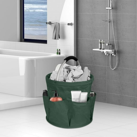Foldable Cleaning Caddy Organizer With Handle Portable Storage Bag For Beach Bathroom Home Detailing Supplies And Shower Accessories