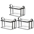 thumbnail image 1 of Foldable Clear PVC Storage Bin, See-Through Organizer Box with Zipper Lid and Carry Handles for Clothes, Toys, Linens and Under Bed Closet Storage-M/3PCS, 1 of 5
