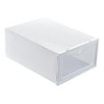 thumbnail image 1 of Foldable Clear Plastic Shoe Storage Box | Stackable Modern Shoe Organizer | 31x21x12cm | 180g per Box | Set of 2 Transparent Shoe Boxes, 1 of 2