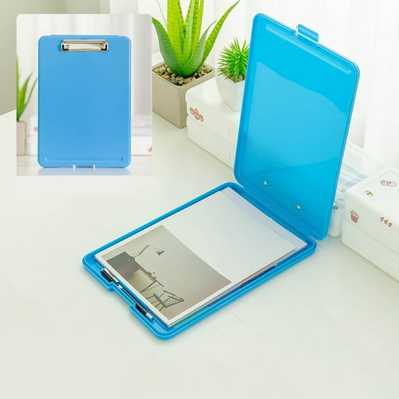 Foldable Clipboard Nursing,A4 File Box,File Test,Nursing Clipboard with Storage,Clip Boards with Storage,High Capacity Storage Clipboard,Nursing Clipboard(Blue 14*10*1in)from ANMUYUM