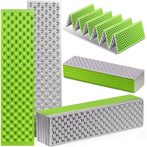 Foldable Closed-Cell Foam Sleeping Pad for Camping and Backpacking 2-Pack, Waterproof XPE with Thermal-Reflective Aluminum Film, 70.8" L x 23.6" W x 0.7" Thick