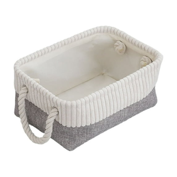 Foldable Cloth Storage Basket, Home Decor Organizer for Laundry and Toys, Portable Fabric Bin with Sturdy Handles, Multi-Purpose Decorative Basket for Bedroom and Living Room