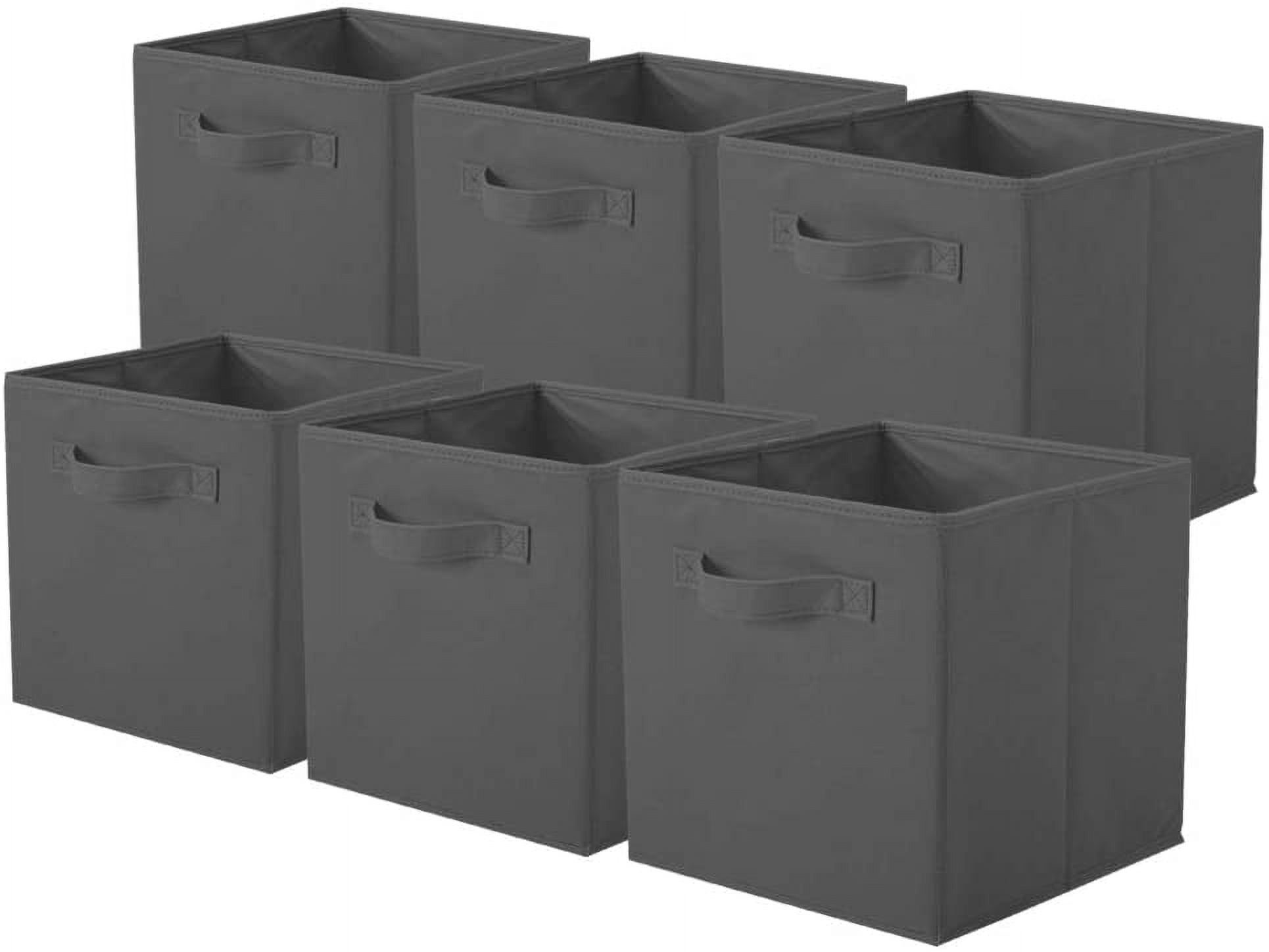 Foldable Cloth Storage Cube Basket Bins Organizer Containers Drawers, 6