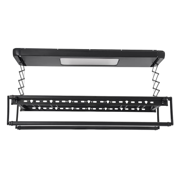Foldable Clothes Drying Rack, Electric Ceiling Mounted Retractable Clothesline with Remote, 110V 8-Rod Wall Mount Drying Rack for Indoor Outdoor