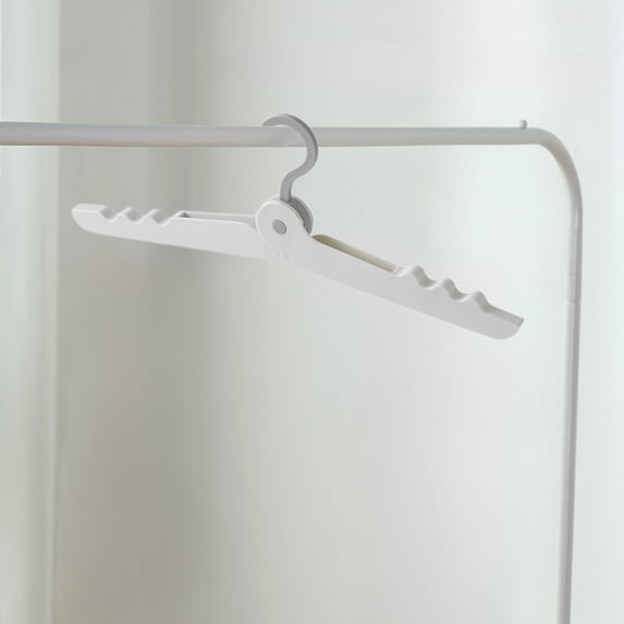 Foldable Clothes Hanger Portable Organizer, Space Saving Travel Hanger With Adjustable Hook Design For Closet Camping Laundry Drying Rack Compact Storage Solution Durable Multifunction