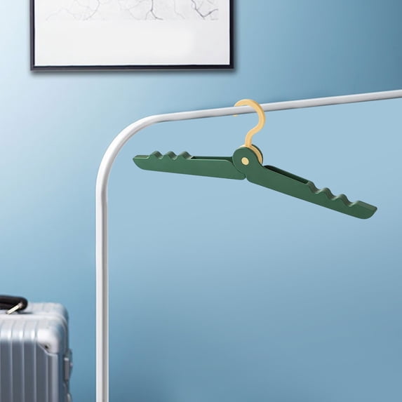 Foldable Clothes Hanger Portable Organizer, Space Saving Travel Hanger With Adjustable Hook Design For Closet Camping Laundry Drying Rack Compact Storage Solution Durable Multifunction
