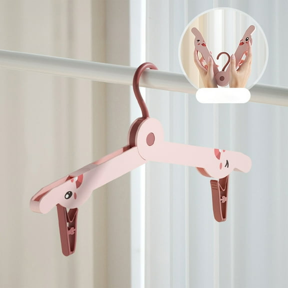 Foldable Clothes Hanger,Portable Travel Garment Rack with 10 Hooks,Space Saving Laundry Organizer for Dorm Apartment Camping Trip