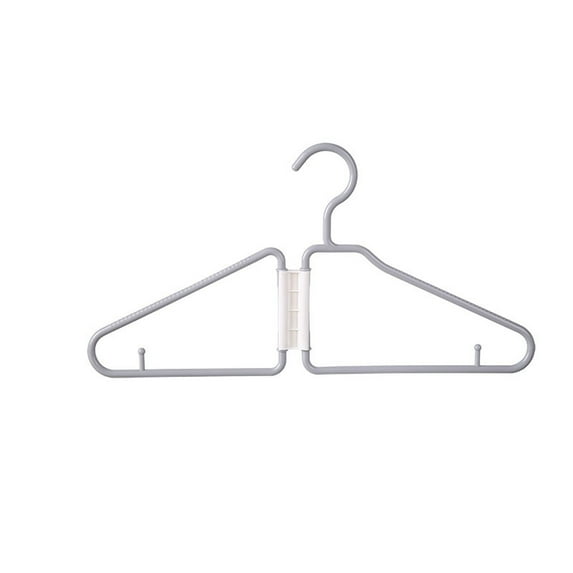 Foldable Clothes Hangers - Space Saving Collapsible Plastic Hanger for Travel - No Slip Thin Strap Holder - Closet Organization Essentials