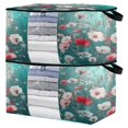 thumbnail image 1 of Foldable Clothes Storage Bags Clothes Organizer Bin with Clear Windows for Clothes Bedding Beautiful Floral Pattern, 1 of 6