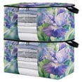 thumbnail image 1 of Foldable Clothes Storage Bags Clothes Organizer Bin with Clear Windows for Clothes Bedding Beautiful Iris Flower, 1 of 1