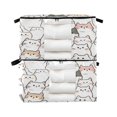 thumbnail image 1 of Foldable Clothes Storage Bags Clothes Organizer Bin with Clear Windows for Clothes Bedding Caetoon Cats, 1 of 6