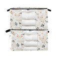 thumbnail image 1 of Foldable Clothes Storage Bags Clothes Organizer Bin with Clear Windows for Clothes Bedding Cartoon White Cat, 1 of 1