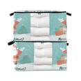 thumbnail image 1 of Foldable Clothes Storage Bags Clothes Organizer Bin with Clear Windows for Clothes Bedding Cute Cartoon Santa Claus, 1 of 6