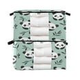 thumbnail image 1 of Foldable Clothes Storage Bags Clothes Organizer Bin with Clear Windows for Clothes Bedding Cute Pandas, 1 of 6