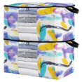 thumbnail image 1 of Foldable Clothes Storage Bags Clothes Organizer Bin with Clear Windows for Clothes Bedding Multicolor Abstract Scene, 1 of 1