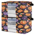 thumbnail image 1 of Foldable Clothes Storage Bags Clothes Organizer Bin with Clear Windows for Clothes Bedding Pumpkins and Candy Corn, 1 of 6