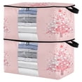 thumbnail image 1 of Foldable Clothes Storage Bags Clothes Organizer Bin with Clear Windows for Clothes Bedding Starry Christmas Tree, 1 of 6