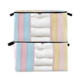 thumbnail image 1 of Foldable Clothes Storage Bags Clothes Organizer Bin with Clear Windows for Clothes Bedding Stripe Background, 1 of 6