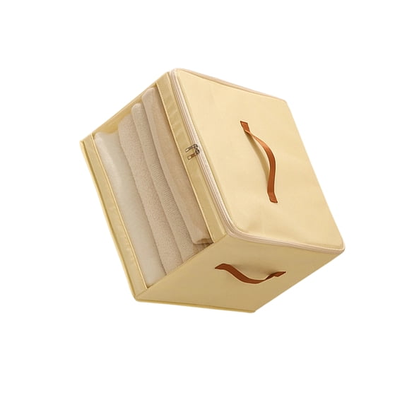 Foldable Clothes Storage Box Clear Window Waterproof Large Capacity with Handles for Seasonal Clothing Organization