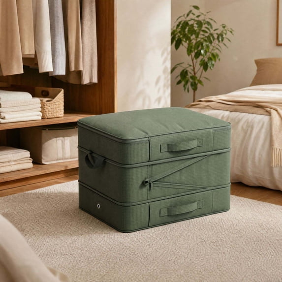 Foldable Clothing Organizer with Handles, Home Bedroom Storage Solution