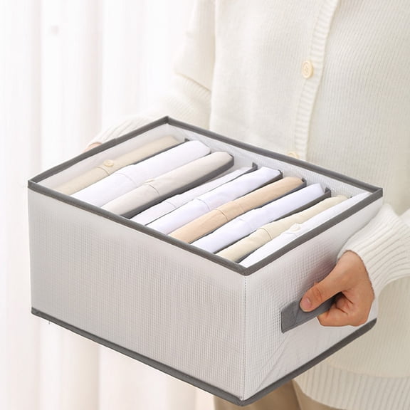 Foldable Clothing Storage Box Wardrobe Classification Container Household Clothing Bedroom Socks Pants Drawer Organizers-Camping Essentials-Home Essentials