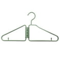 thumbnail image 1 of Foldable Coat Hanger - Portable Travel Hangers, Space Saving Fold in Half Design, Lightweight Plastic Hangers for Coat & Clothing (Green,12 Pack), 1 of 6