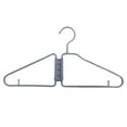 thumbnail image 1 of Foldable Coat Hanger - Portable Travel Hangers, Space Saving Fold in Half Design, Lightweight Plastic Hangers for Coat & Clothing (Grey,1 Pack), 1 of 6