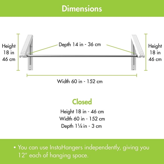 Foldable Collapsible Wall Mounted Clothes Drying Rack - Space Saving Closet Organizer