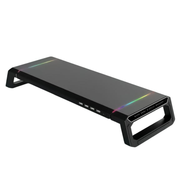 Foldable Computer Monitors Risers with USB Port Stand with Desktop Organizers and Mobile Phone Slot Strong& Stable
