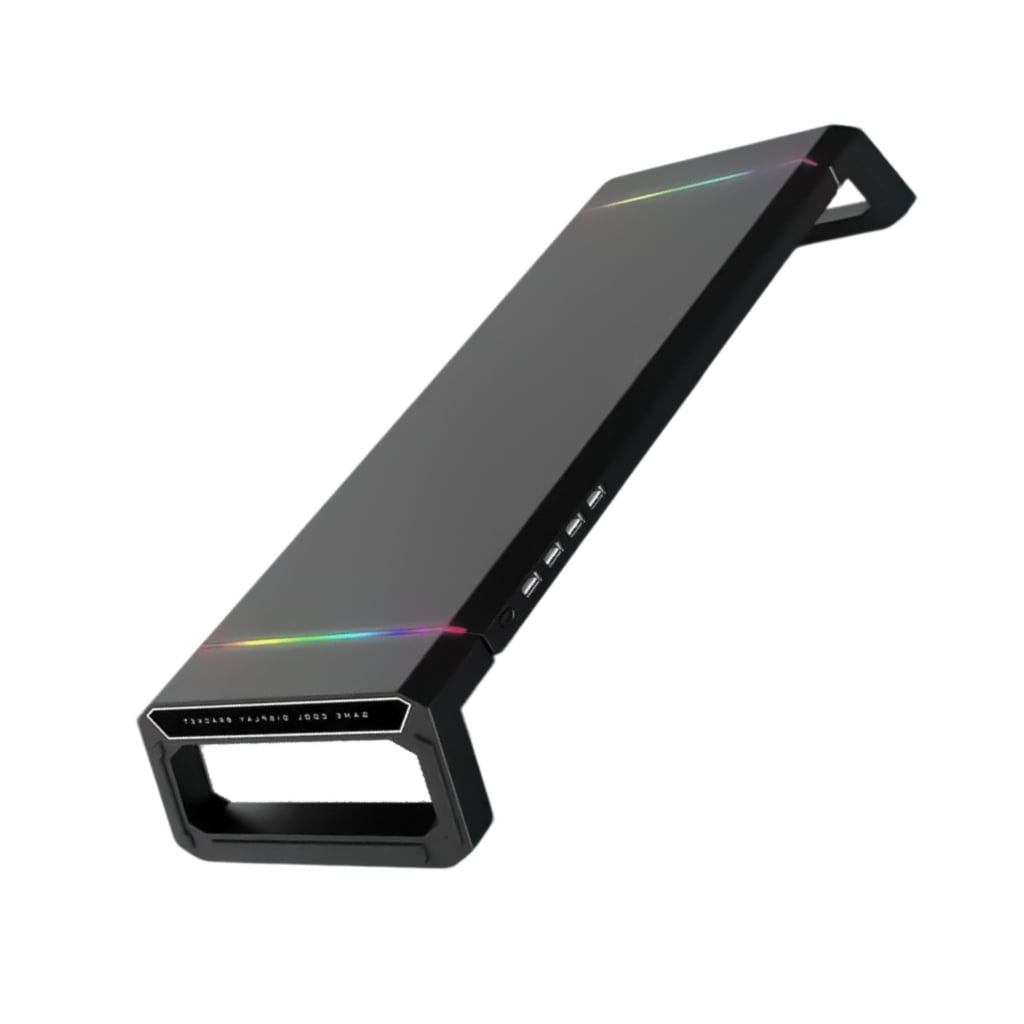 Foldable Computer Monitors Stand with USB Port Drawer Desktop ...