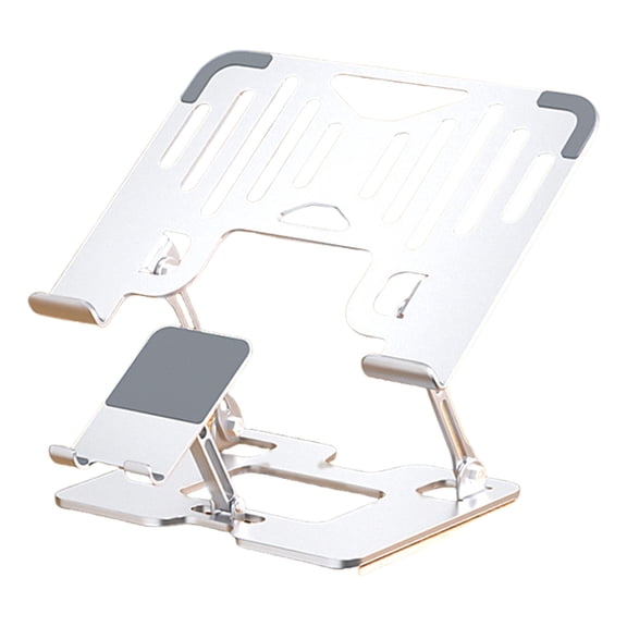 Foldable Computer Stand With Adjustable Phone Mount Space Saving Desktop Organizers For Office Homes Travel Use