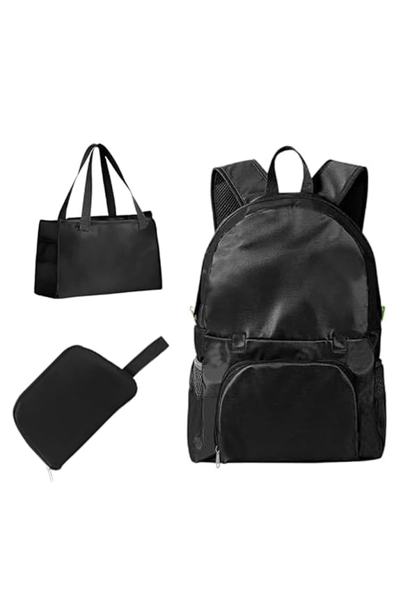 Foldable Convertible Backpack Tote 3-in-1 Travel Bag, Water Resistant Lightweight with 1 Main Compartment, Front Utility Pocket with Built-in Organizer, Seamless Handbag To Backpack