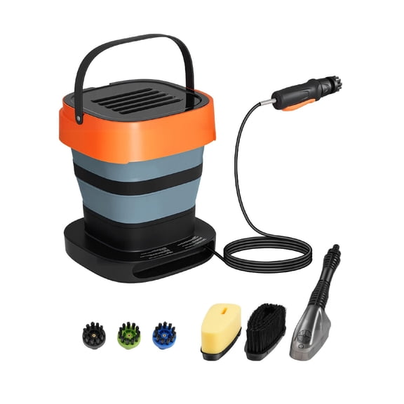 Foldable Cordless Pressure Washer 109 PSI, 0.79 GPM, 5 Nozzles, 2.64 Gal Tank, 30 Min Runtime, for Car Bike Patio Cleaning