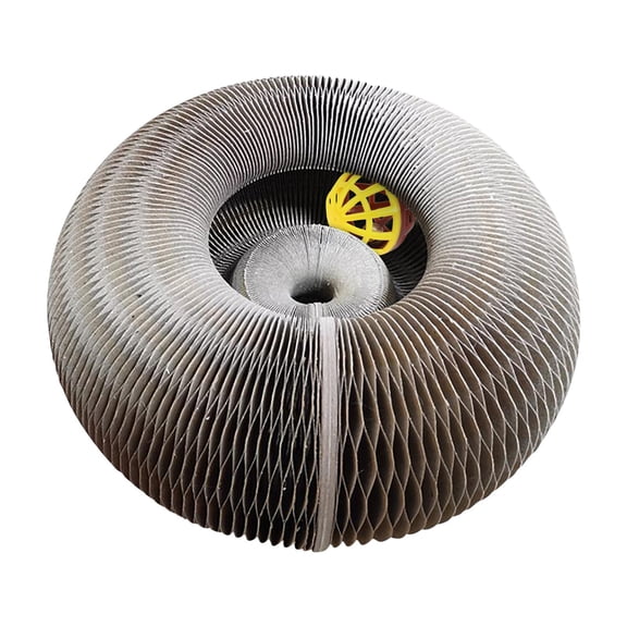 Foldable Corrugated Paper Cat Scratching Pad With Magnetic Connection Interactive Play Toy For Kitties Claw Grinding Lounge Bed Multiple Shapes