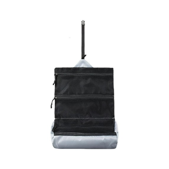 Foldable Cosmetic Storage Bag Lightweight Travel Essential Waterproof Compartments For Bathroom Organization