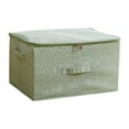 thumbnail image 1 of Foldable Cotton Linen Storage Box with Zipper, Breathable and Washable Fabric Organizer for Clothing, Blankets, and Home Storage, Large Capacity Foldable Design for Easy Organization, 1 of 6