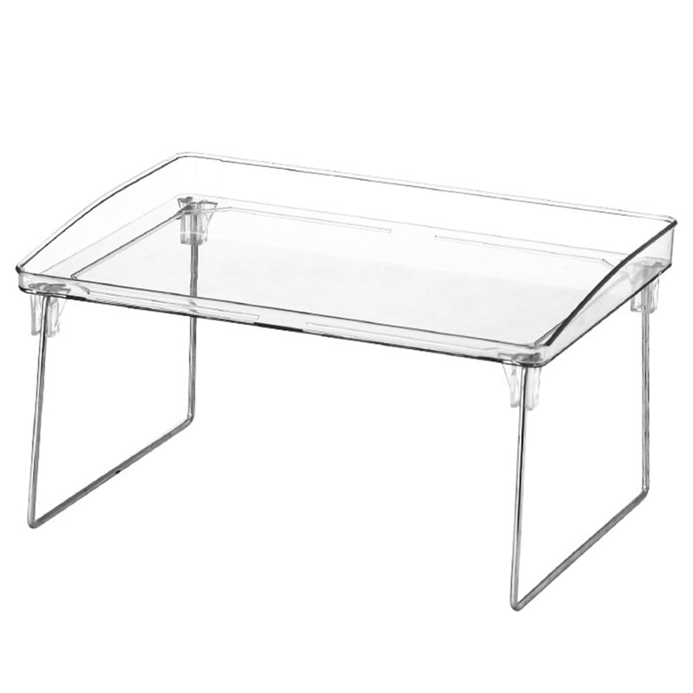 Foldable Counter Organizer Shelf Solid Clear Plastic Durable Shelf for
