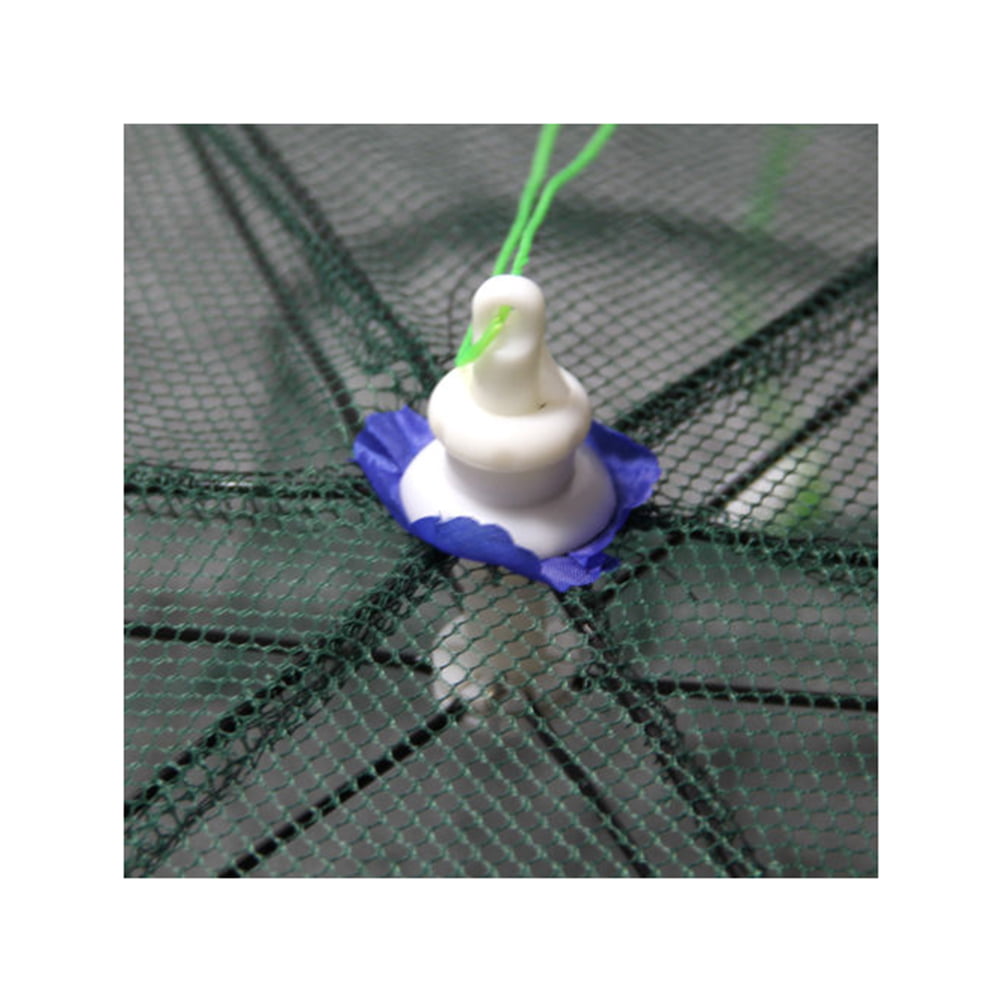 Foldable Crab Net Trap Cast Dip Cage Fishing Net for Fish Minnow Crawfish  Shrimp Umbrella Design (Twelve Entrance) 