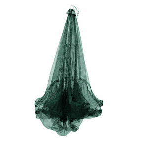 Foldable Crab Trap Net, 6-Sided 12-Hole Nylon Bait Trap with Zipper for Crab Lobster Minnow Shrimp and Crawfish