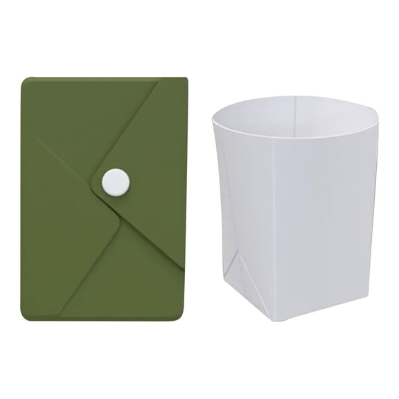 Foldable Cup (Collapsible Cup, Travel Cup), Green Silicone Foldable Cup, Portable Travel Cup for Juice and Water, Foldable Cup, Collapsible Mug, Travel Cup, Space Saving, by Kingtowag