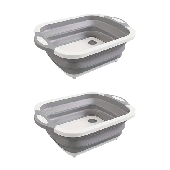 Foldable Cutting Board, Collapsible Chopping Board with Built-in Colander, Space Saving Kitchen Tool for Vegetable Washing and Food Prep