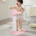 thumbnail image 1 of Seipola Foldable Design Baby Shower Stand with Armrest, High Stability Adjustable Height Baby Shower Standing Support, Collapsible Baby Shower Rack with Shower Head Holder-Pink, 1 of 9